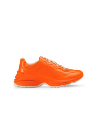 Мужские оранжевые кроссовки от Gucci