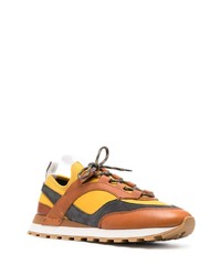 Мужские оранжевые кроссовки от Salvatore Ferragamo