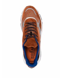 Мужские оранжевые кроссовки от Hogan