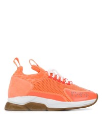 Мужские оранжевые кроссовки от Versace