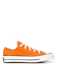 Мужские оранжевые низкие кеды из плотной ткани от Converse