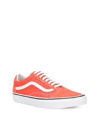 Мужские оранжевые низкие кеды из плотной ткани от Vans