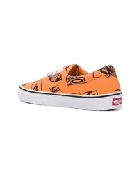 Мужские оранжевые низкие кеды из плотной ткани от Vans