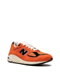 Мужские оранжевые низкие кеды от New Balance