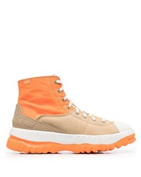 Мужские оранжевые рабочие ботинки из плотной ткани от Camper