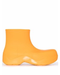 Мужские оранжевые резиновые ботинки челси от Bottega Veneta