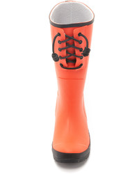 Женские оранжевые резиновые сапоги от Sperry