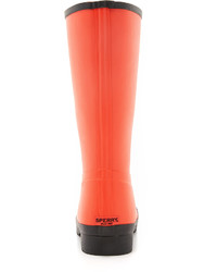 Женские оранжевые резиновые сапоги от Sperry
