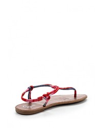 Оранжевые сандалии на плоской подошве от Spurr