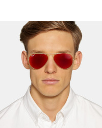 Мужские оранжевые солнцезащитные очки от Ray-Ban
