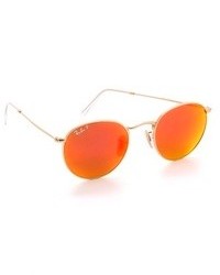 Женские оранжевые солнцезащитные очки от Ray-Ban