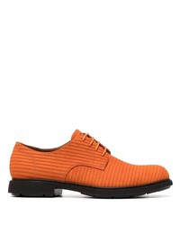 Оранжевые туфли дерби из плотной ткани