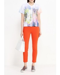 Оранжевые узкие брюки от Cavalli Class