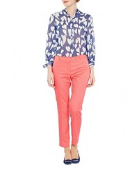 Оранжевые узкие брюки от Colletto Bianco