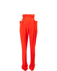 Оранжевые узкие брюки от Litkovskaya