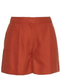 Оранжевые шелковые шорты