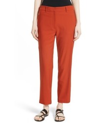 Оранжевые шерстяные брюки