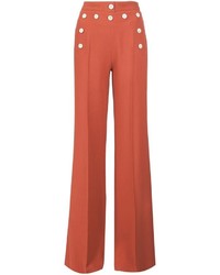 Оранжевые широкие брюки от Derek Lam
