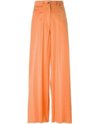 Оранжевые широкие брюки от MM6 MAISON MARGIELA