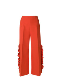 Оранжевые широкие брюки от MSGM