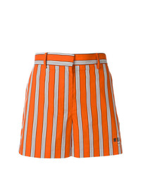 Женские оранжевые шорты в вертикальную полоску от MSGM