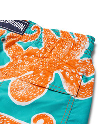 Оранжевые шорты для плавания с принтом от Vilebrequin