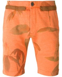 Мужские оранжевые шорты с принтом от Paul Smith