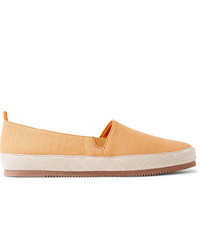 Мужские оранжевые эспадрильи из плотной ткани от Mulo