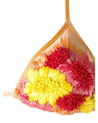 Оранжевый бикини-топ с вышивкой от Amir Slama