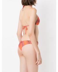 Оранжевый бикини-топ с принтом от Amir Slama