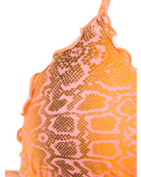 Оранжевый бикини-топ с принтом от Amir Slama