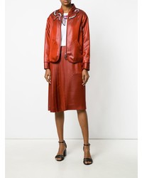 Женский оранжевый бомбер с вышивкой от Marco De Vincenzo