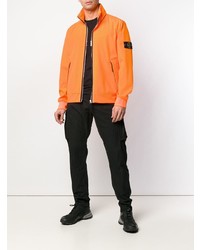 Мужской оранжевый бомбер от Stone Island