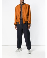 Мужской оранжевый бомбер от Qasimi