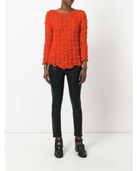 Женский оранжевый вязаный свитер от Lamberto Losani