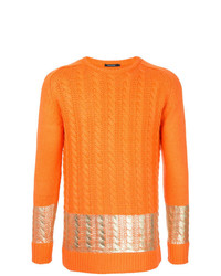Мужской оранжевый вязаный свитер от GUILD PRIME