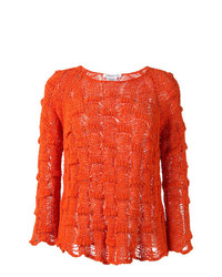 Женский оранжевый вязаный свитер от Lamberto Losani