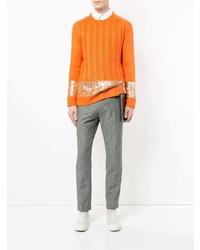 Мужской оранжевый вязаный свитер от GUILD PRIME