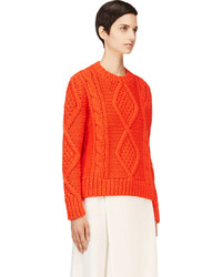 Женский оранжевый вязаный свитер от Maison Martin Margiela