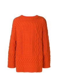 Мужской оранжевый вязаный свитер от Études