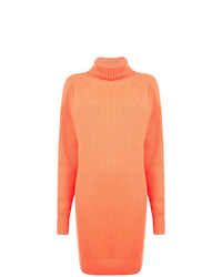 Оранжевый вязаный свободный свитер от Christopher Kane