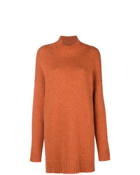 Оранжевый вязаный свободный свитер от Pringle Of Scotland