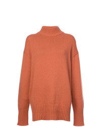 Оранжевый вязаный свободный свитер от Proenza Schouler
