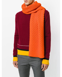 Мужской оранжевый вязаный шарф от Calvin Klein