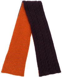 Мужской оранжевый вязаный шарф от Barena