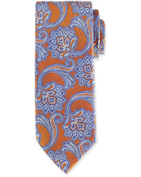 Оранжевый галстук с "огурцами"