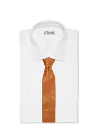 Мужской оранжевый галстук с принтом от Charvet