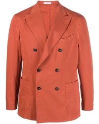 Мужской оранжевый двубортный пиджак от Boglioli