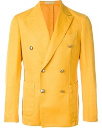 Мужской оранжевый двубортный пиджак от Boglioli