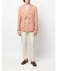 Мужской оранжевый двубортный пиджак от Boglioli